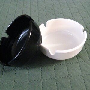 GES-Line Vintage Black & White Stack Ashtrays (2)